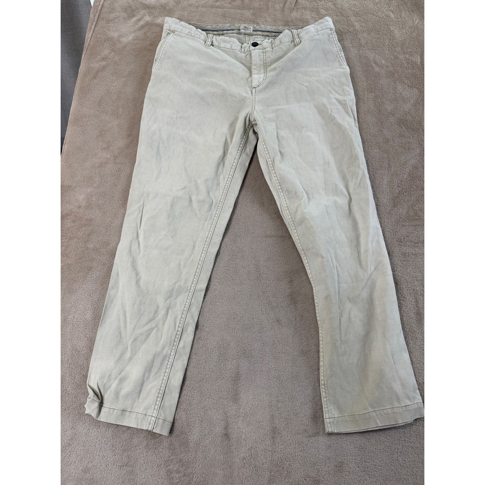 Faherty Pants Men's size 35(37)x28 White Beige Stretch Casual Preppy